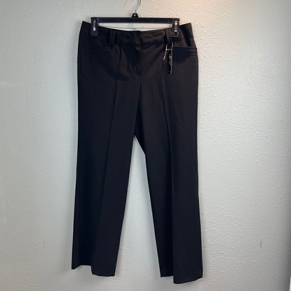NWT Sharagano Black Slack Pants Size 12